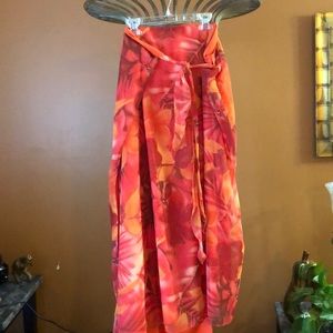 Floral wrap skirt